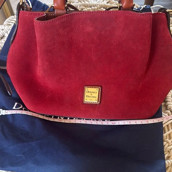 Dooney & Bourke Red Satchel with Leather Trim - Picture 16 of 16